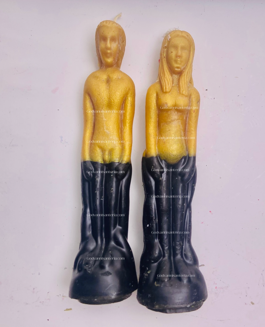 Black/Brown Figure Plain Candles/Velas Solidas Figura Negro/Cafe