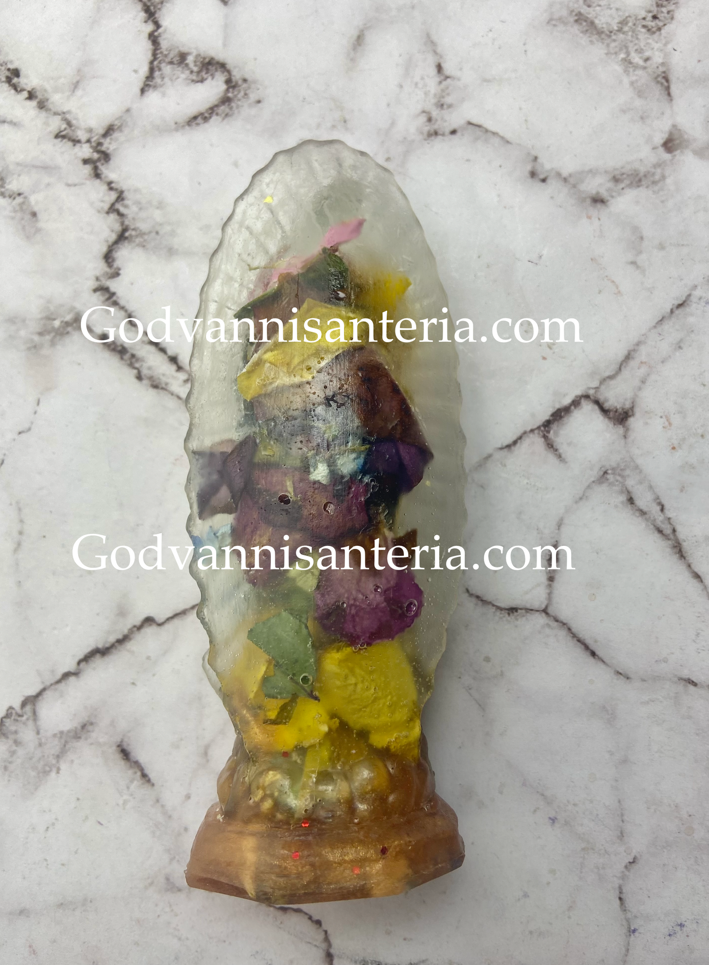 Virgin Guadalupe Clear Statue/Estatua Virgen Guadalupe Clara