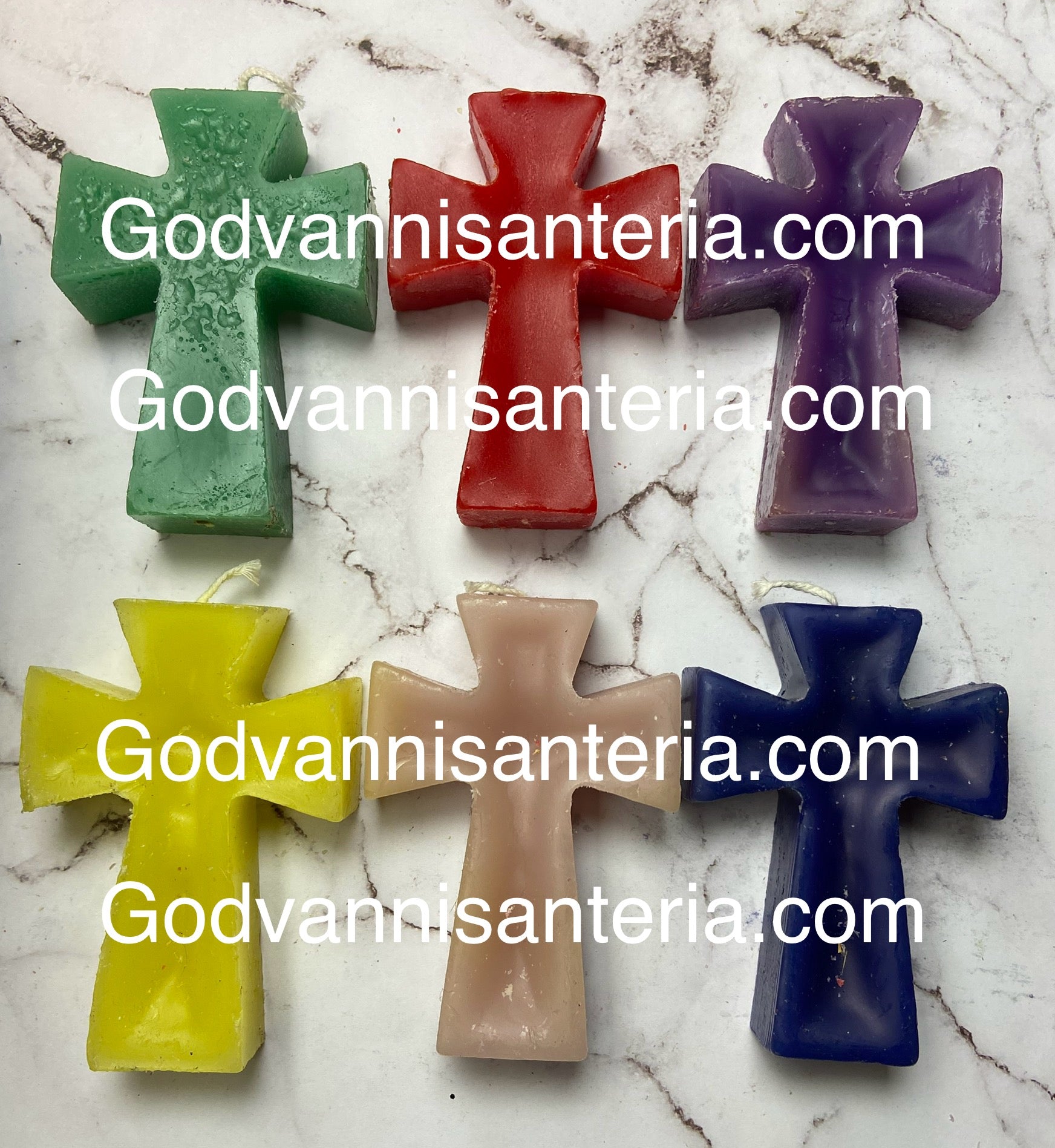Cross Plain Candles/Velas Solidas Cruzes
