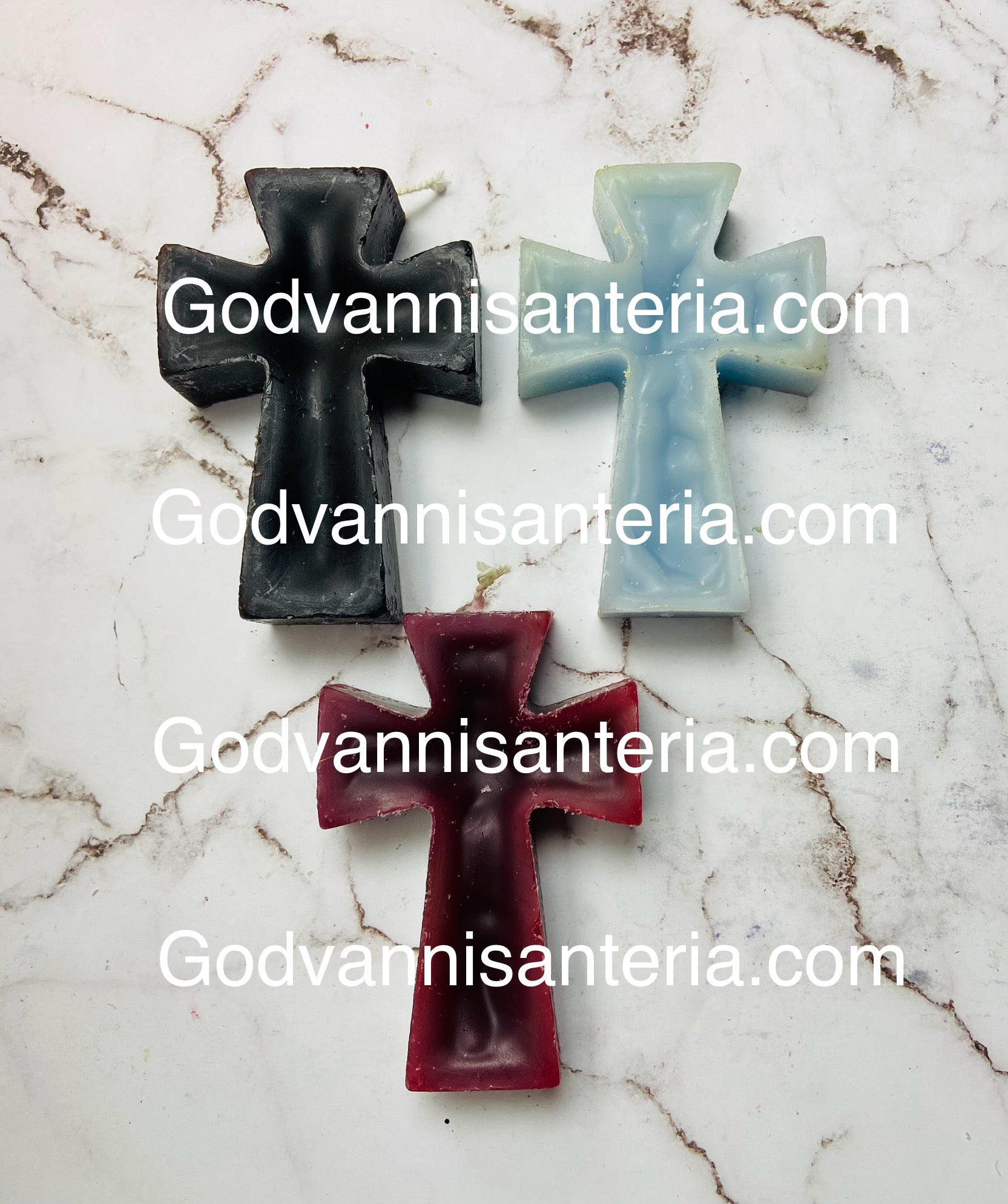 Cross Plain Candles/Velas Solidas Cruzes