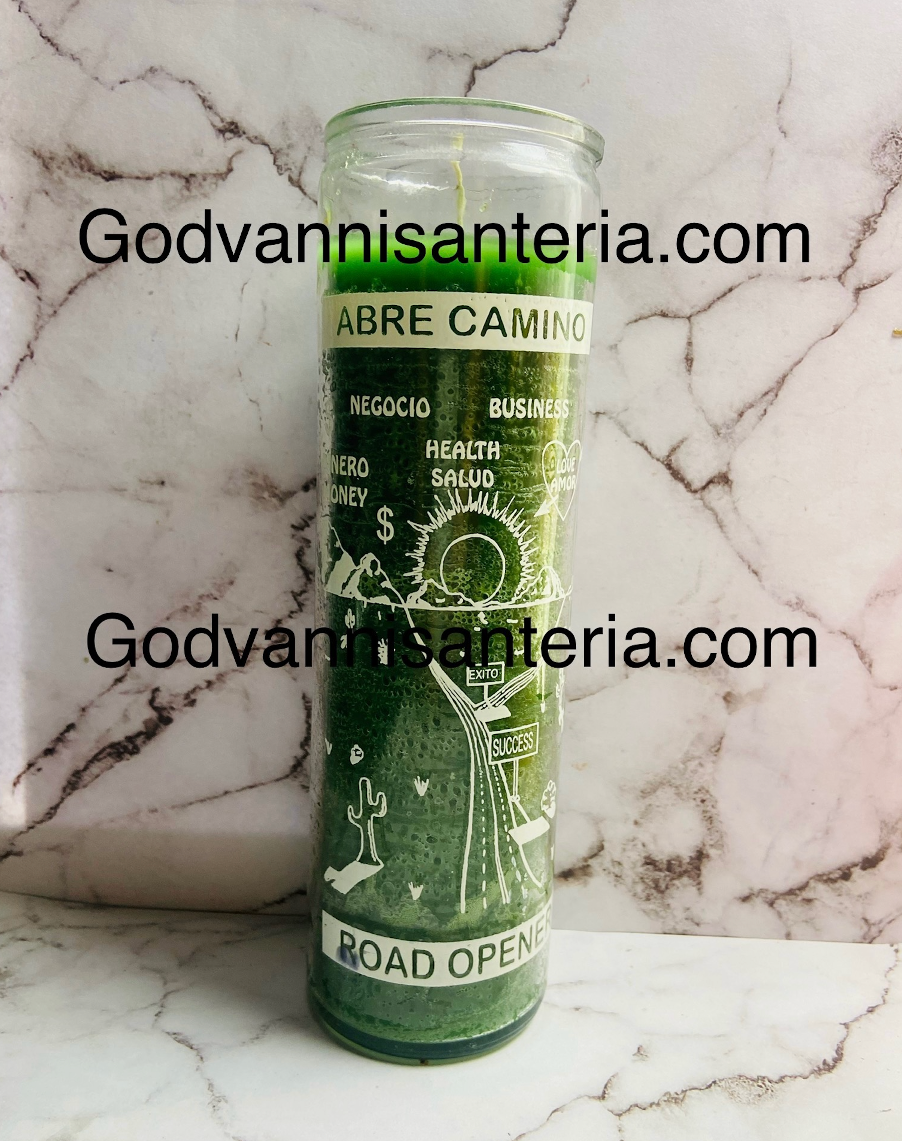 Open Roads Glass Candles/Velas Vidrio Abre Camino