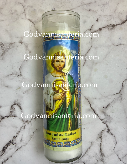 St.Jude White Candle/Vela Blanca San Judas