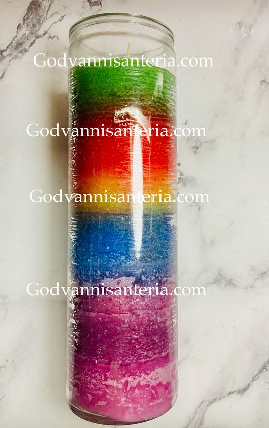 Plain 7 Color Candle/Vela 7 Colores Solida