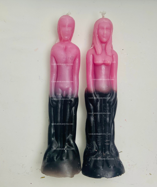Pink/Black Figure Candles/Velas Negro/Rosa Velas Figuras