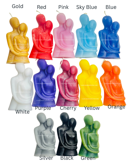 Couple Hugging Mini Candle/Velas Pareja Mini Abrasados