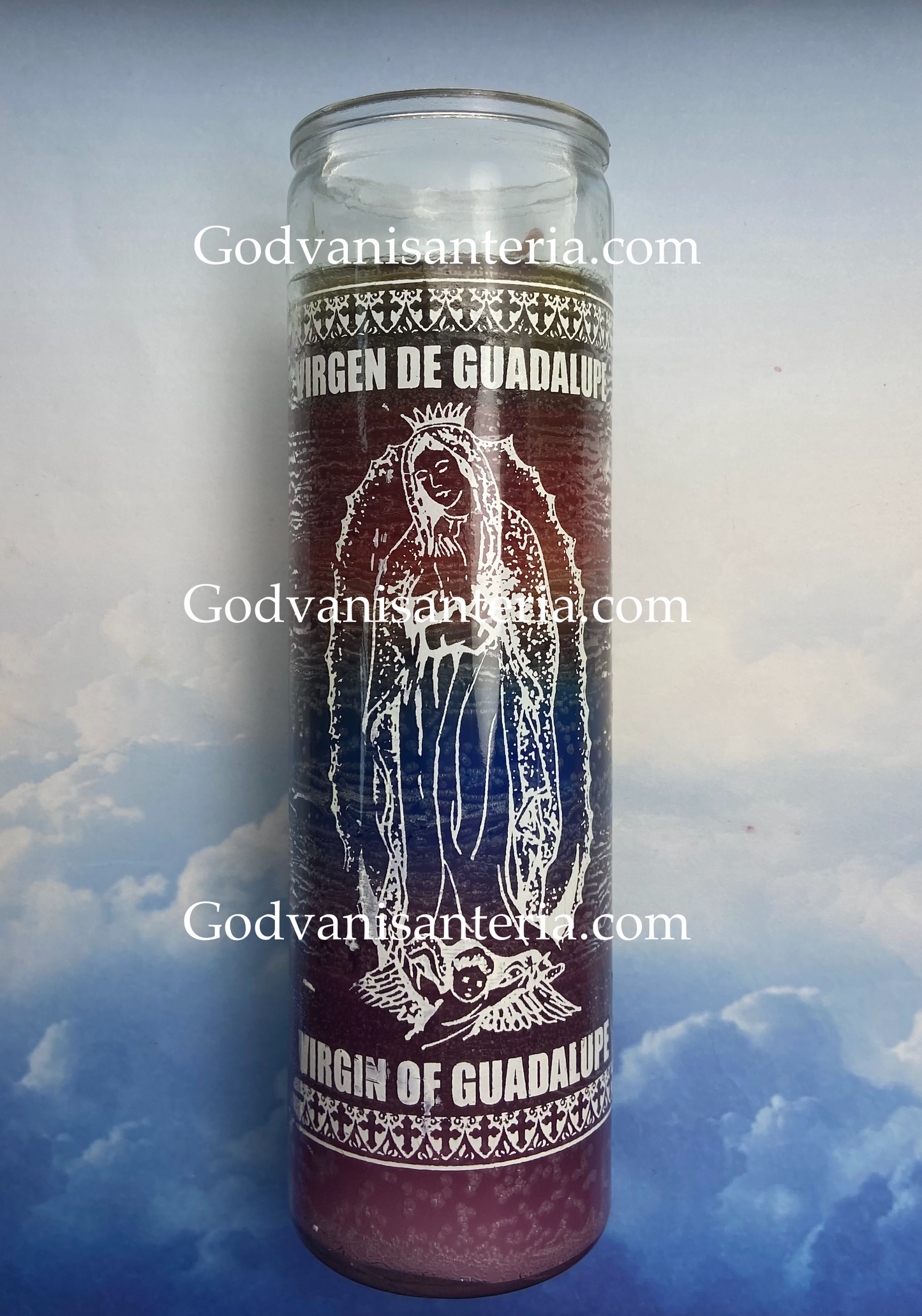 Virgen Guadalupe 7 Color Candle/Vela Virgen Guadalupe 7 Colores