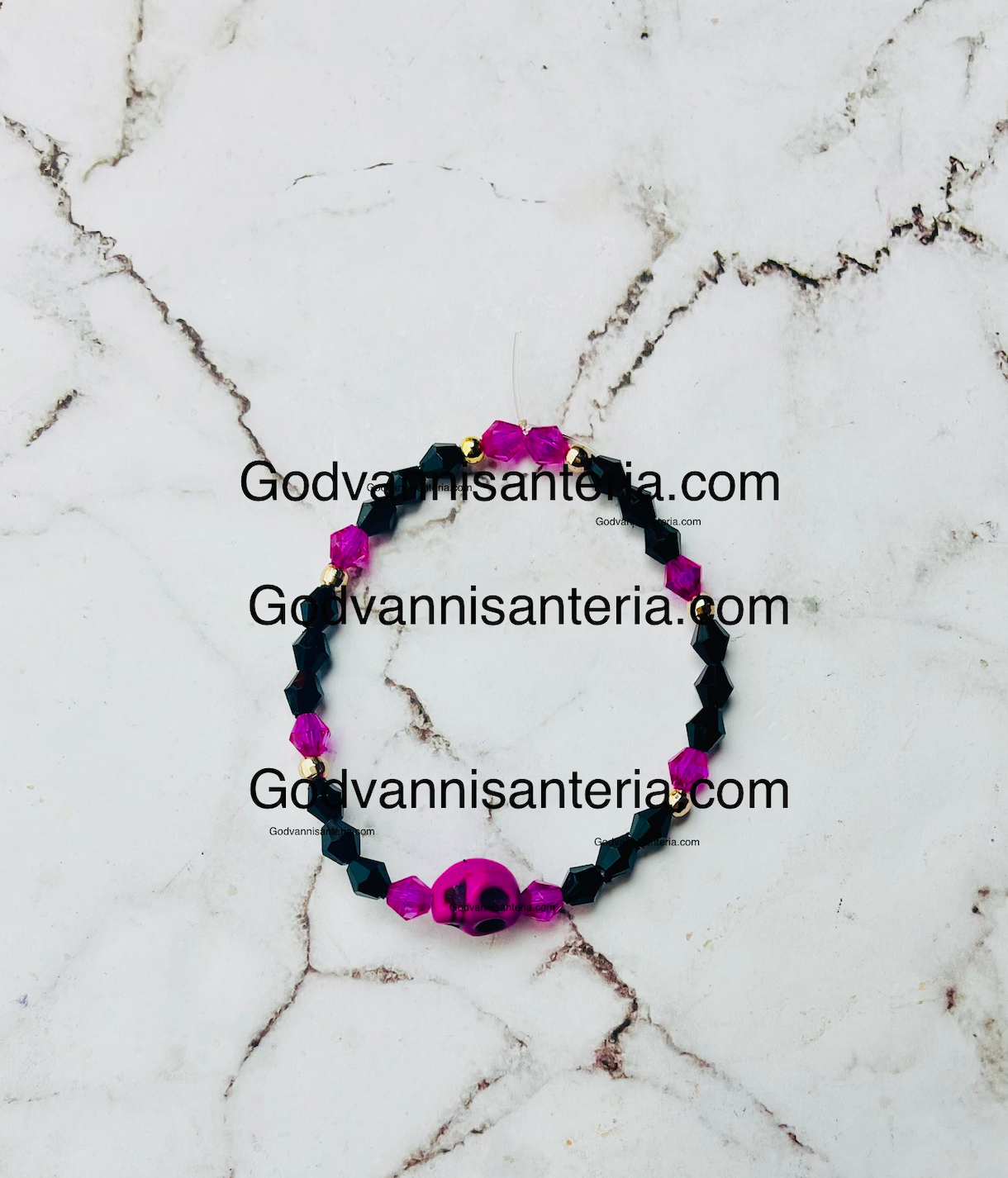 Holy Death Protection Bracelet/Pulsera Santa Muerte Protección