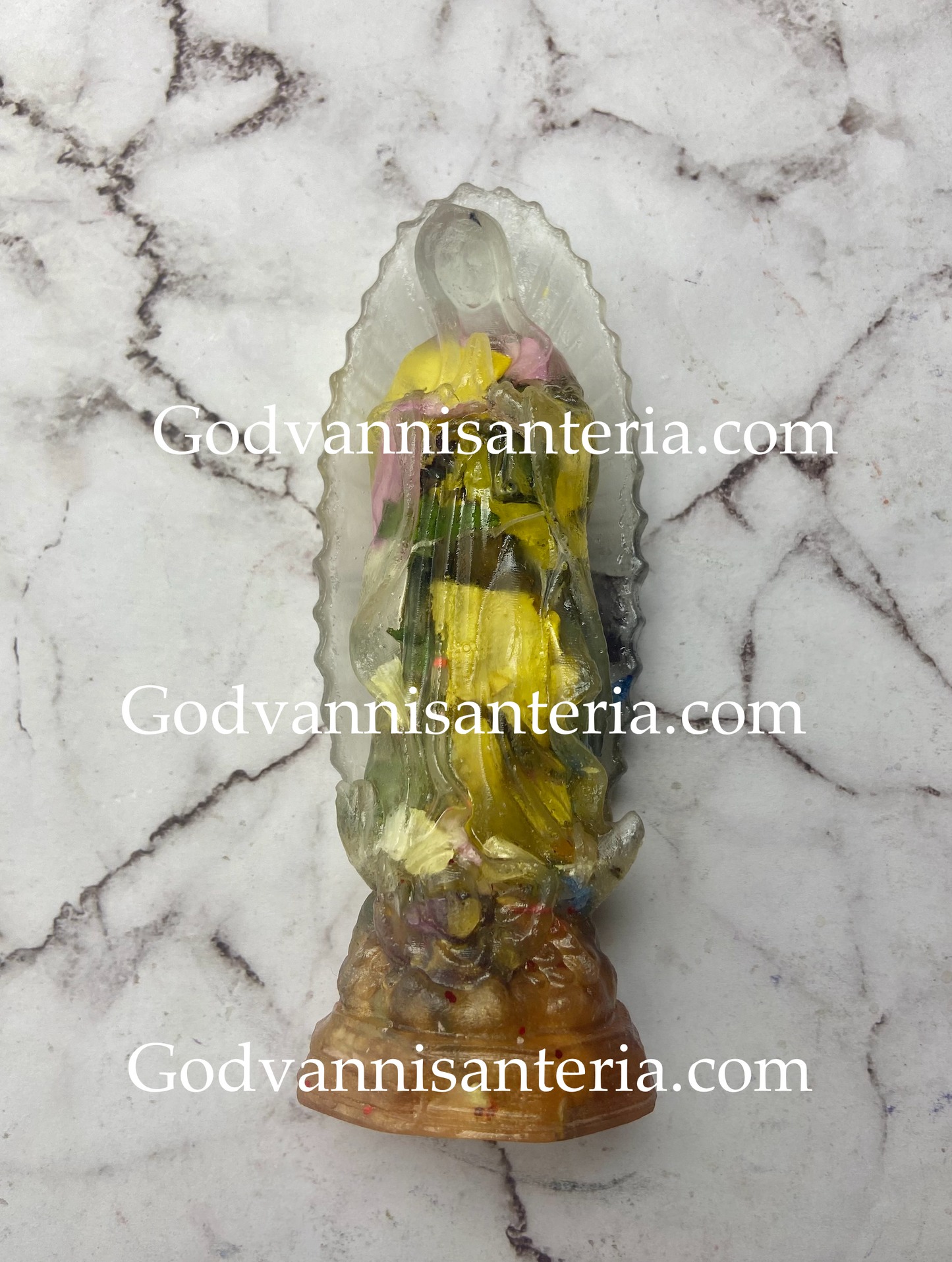 Virgin Guadalupe Clear Statue/Estatua Virgen Guadalupe Clara