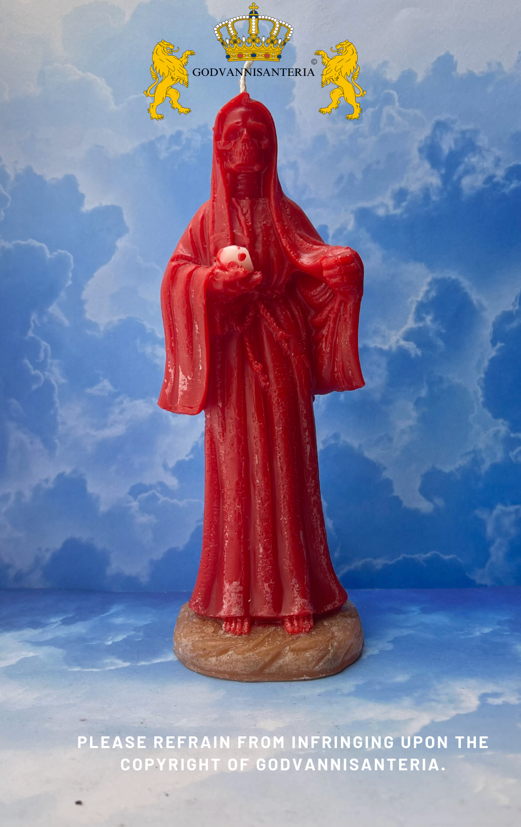Holy Death Image Candle 8"Inches