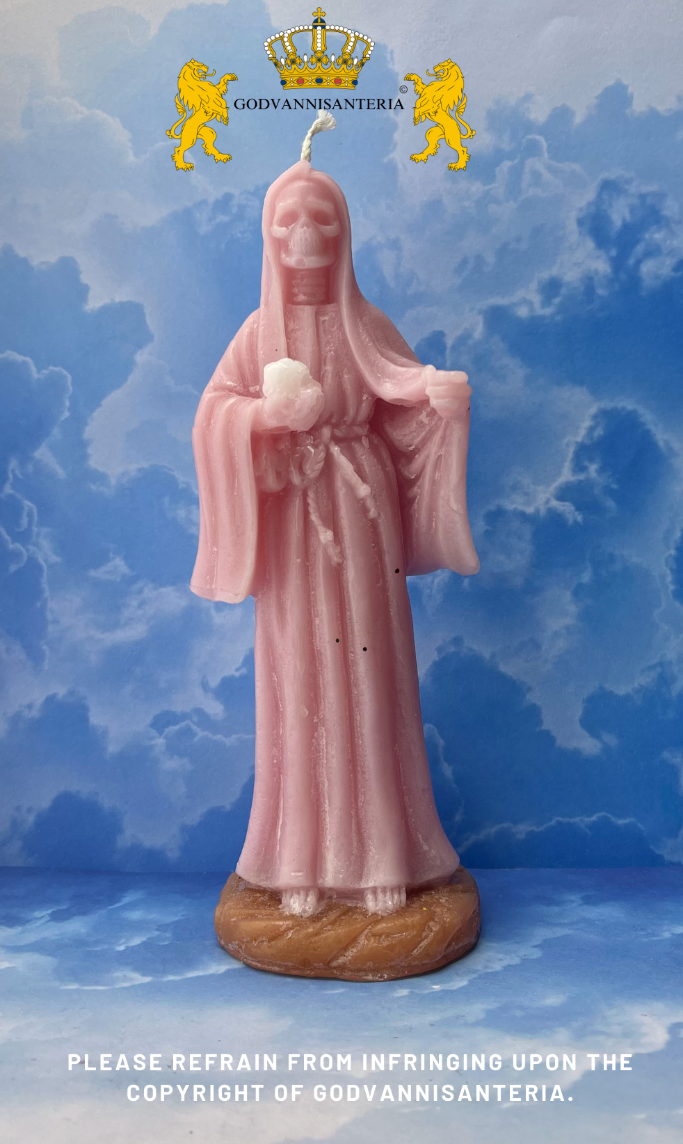 Holy Death Image Candle 8"Inches