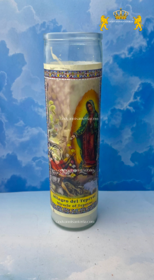 Miracle Of Tepeyac Candle/Vela Milagro De Tepeyac